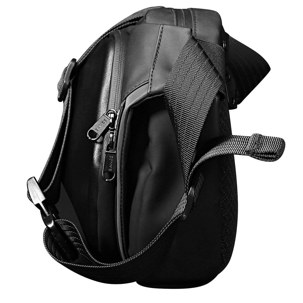 Rucsac mic crossbody unisex, carcasa tare durabila, din poliester rezistenta la soc zgirieturi si apa, buzunar ascuns antifurt, BANGE BG7229