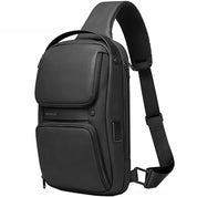 Rucsac unisex crossbody, din poliester este rezistent la apa, compartiment pentru iPad 9,7 inch, cu port USB si buzunar anti furt, BANGE BG7258