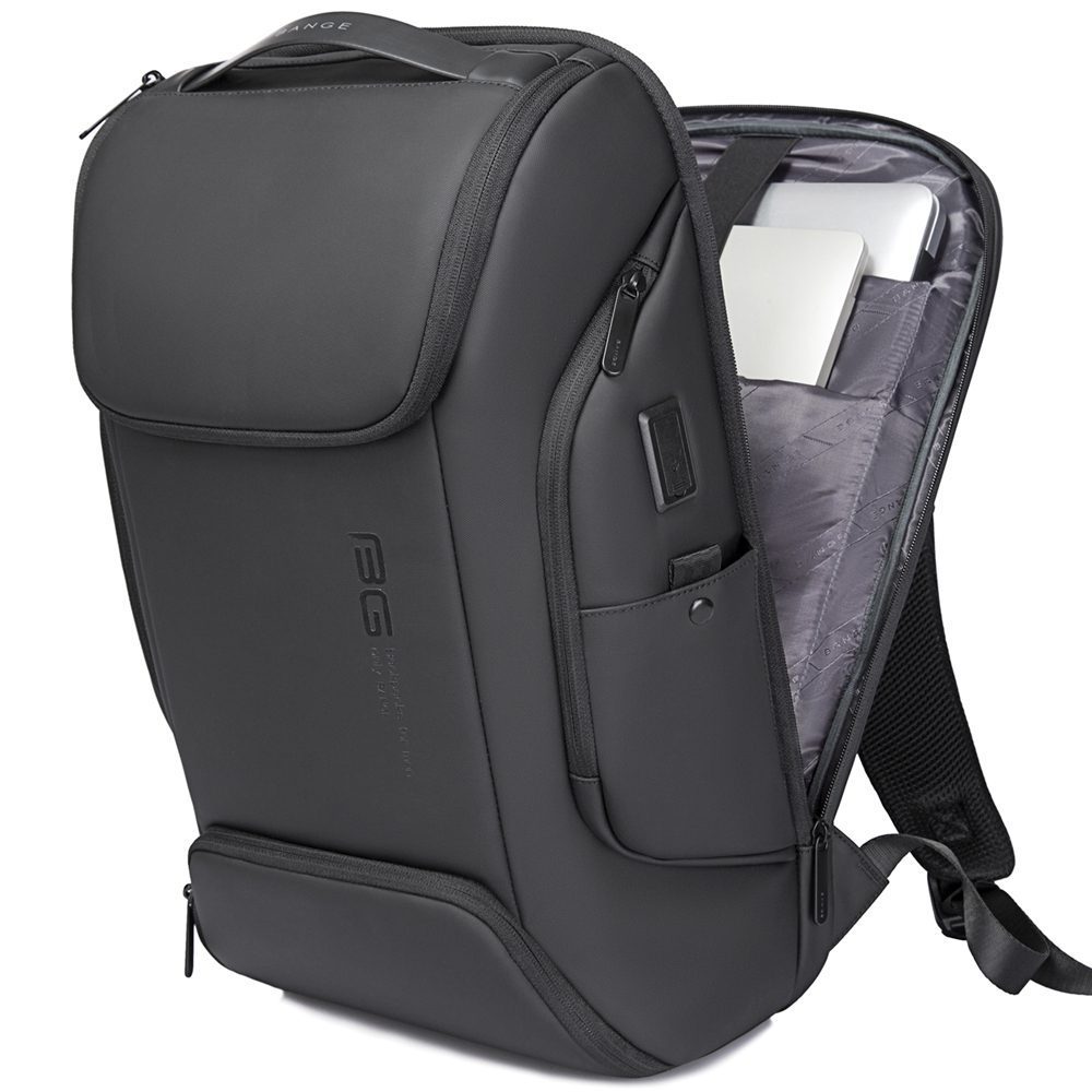 Rucsac Smart Unisex pentru laptop 15.6 inch, cu port USB, rucsac din poliester este rezistent la apa, breloc pentru chei, BANGE BG7267