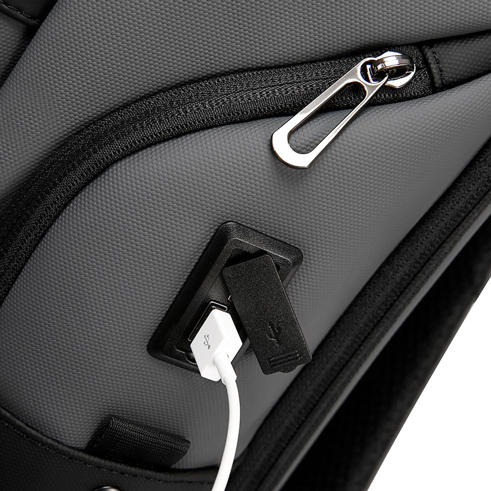Rucsac laptop 15.6 inch, din poliester, rezistent la apa, port USB si TYPE-C, se fixeaza de valiza, BANGE BG7268