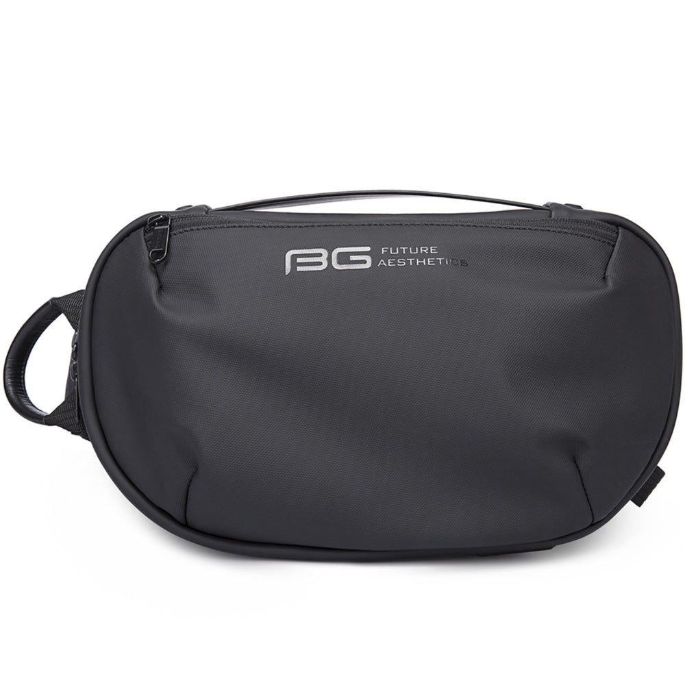 Rucsac mic crossbody asimetric, cu port USB, din poliester este rezistent la stropi, bareta ajustabila stinga dreapta, BANGE BG7306