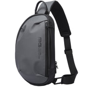 Rucsac mic crossbody asimetric, cu port USB, din poliester este rezistent la stropi, bareta ajustabila stinga dreapta, BANGE BG7306