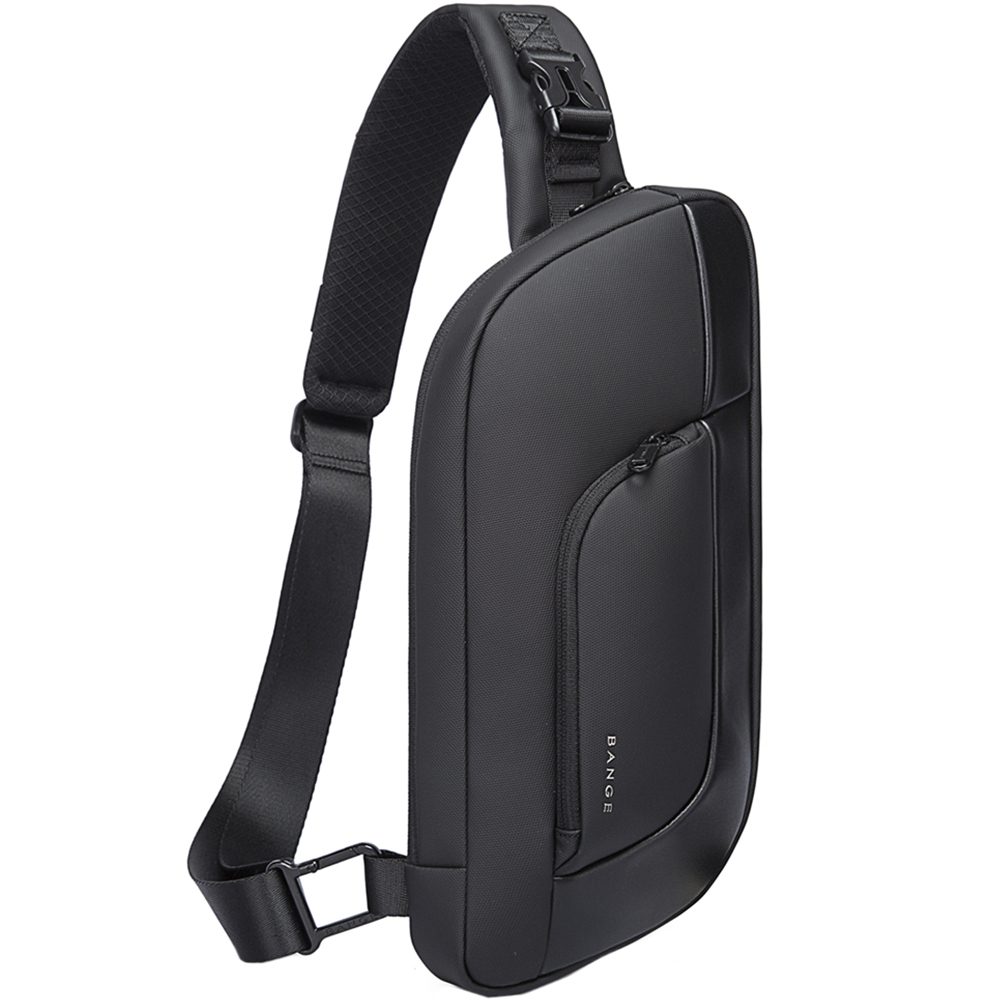 Geanta crossbody unisex, din poliester este rezistenta la stropi, trident superior pentru umbrela sticla, inel retractabil pentru chei, BANGE BG7312