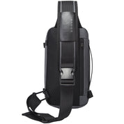 Geanta crossbody, tip rucsac unisex, din poliester este rezistenta la stropi, spate moale captusit cu buzunar antifurt, bareta cu trident si inel retractabil pentru chei, BANGE BG7322
