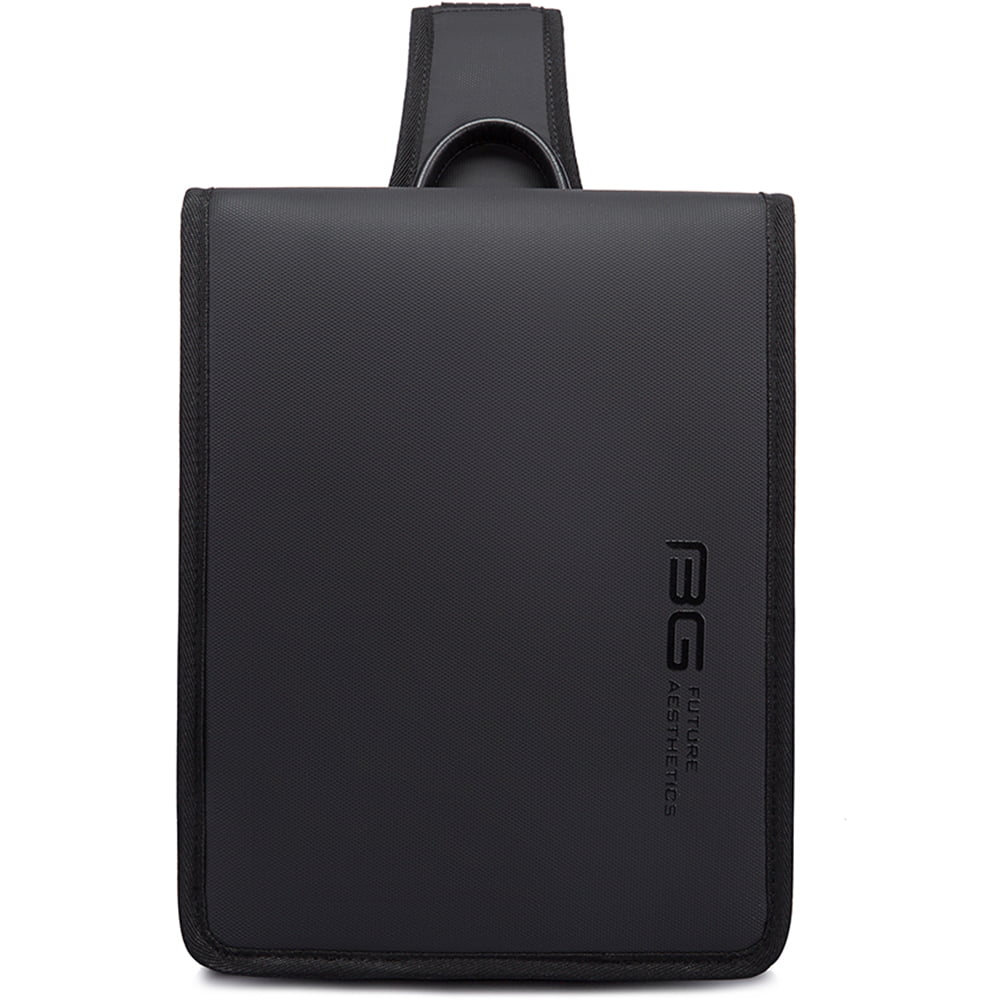 Geanta crossbody, tip rucsac unisex, forma patrata, din poliester rezistent la apa, bareta cu trident, compartiment pentru tableta 9,7 inch BANGE BG7323