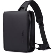 Geanta crossbody, tip rucsac unisex, forma patrata, din poliester rezistent la apa, bareta cu trident, compartiment pentru tableta 9,7 inch BANGE BG7323