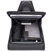 Geanta crossbody, tip rucsac unisex, forma patrata, din poliester rezistent la apa, bareta cu trident, compartiment pentru tableta 9,7 inch BANGE BG7323