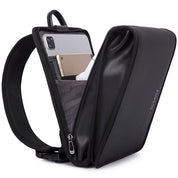 Geanta crossbody, tip rucsac unisex, forma patrata, din poliester rezistent la apa, bareta cu trident, compartiment pentru tableta 9,7 inch BANGE BG7323