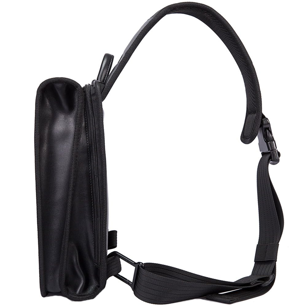 Geanta crossbody, tip rucsac unisex, forma patrata, din poliester rezistent la apa, bareta cu trident, compartiment pentru tableta 9,7 inch BANGE BG7323