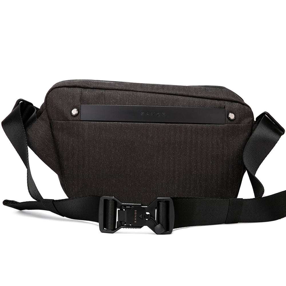 Geanta crossbody unisex, din poliester este rezistenta la apa, inel retractabil pentru chei, buzunar antifurt BANGE BG7399