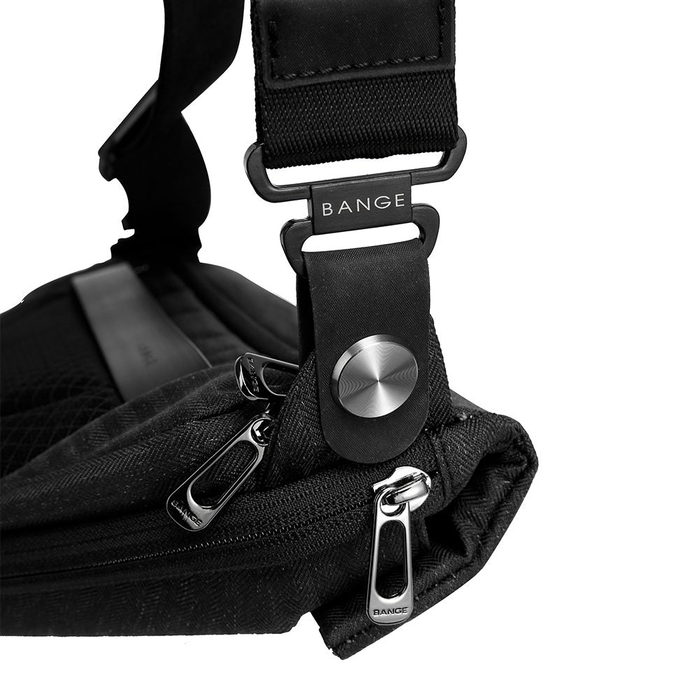 Geanta crossbody, unisex, din poliester, rezistenta la stropi, inel retractabil pentru chei, BANGE BG7502
