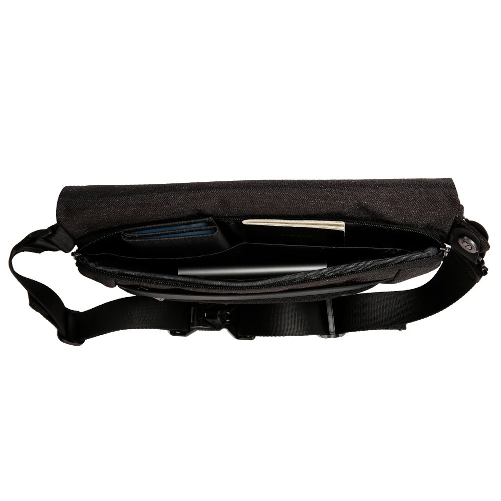 Geanta crossbody, unisex, din poliester, rezistenta la stropi, inel retractabil pentru chei, BANGE BG7502