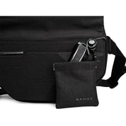 Geanta crossbody, unisex, din poliester, rezistenta la stropi, inel retractabil pentru chei, BANGE BG7502