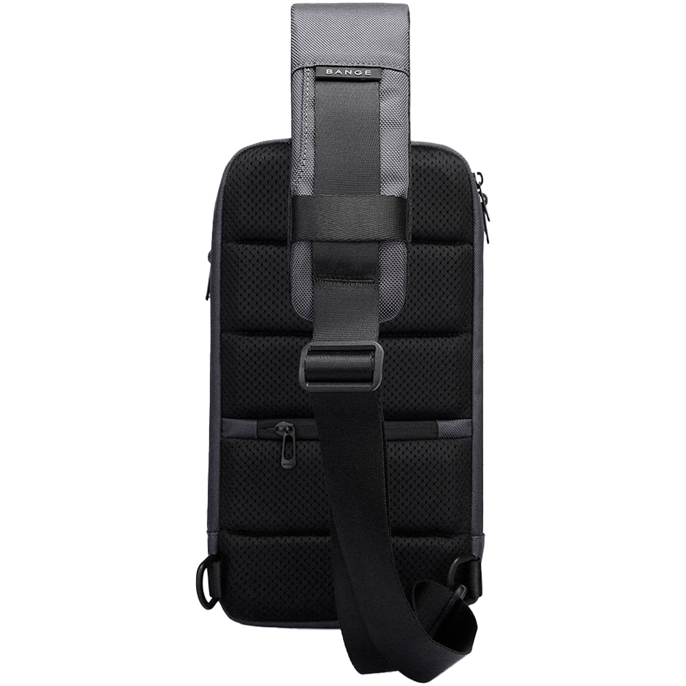 Rucsac crossbody pentru barbati, cu buzunar antifurt, din poliester rezistent la apa, bareta ajustabila stinga dreapta BANGE BG7565