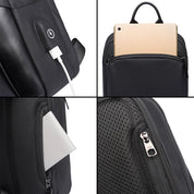 Geanta crossbody, tip rucsac unisex, din poliester rezistent la stropi, buzunar ascus Antifurt, cu Port USB, BANGE BG77112