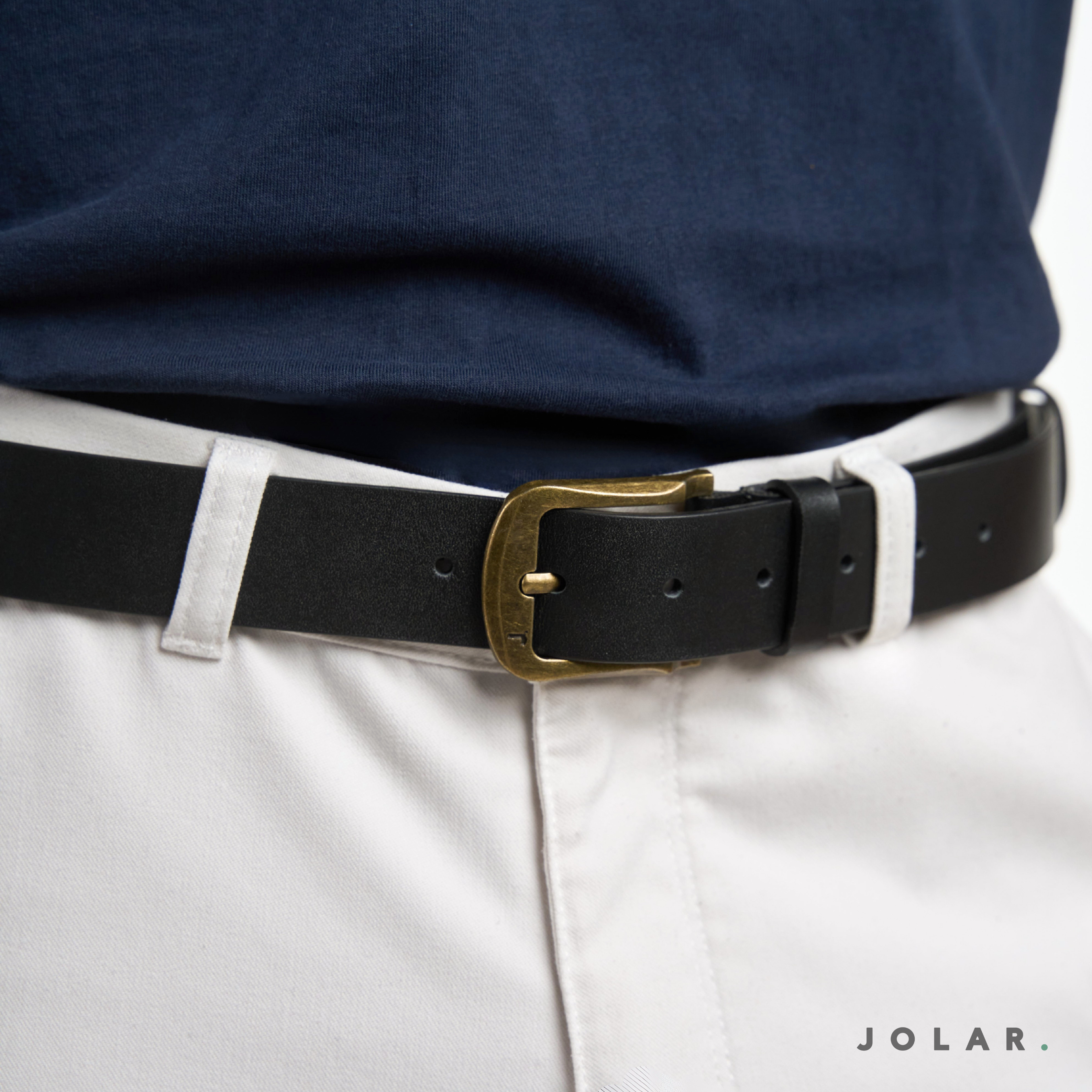 Curea Bărbați Piele Naturală JOLAR, 3.3 cm, Stil Clasic