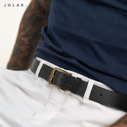 Curea Bărbați Piele Naturală JOLAR, 3.3 cm, Stil Clasic