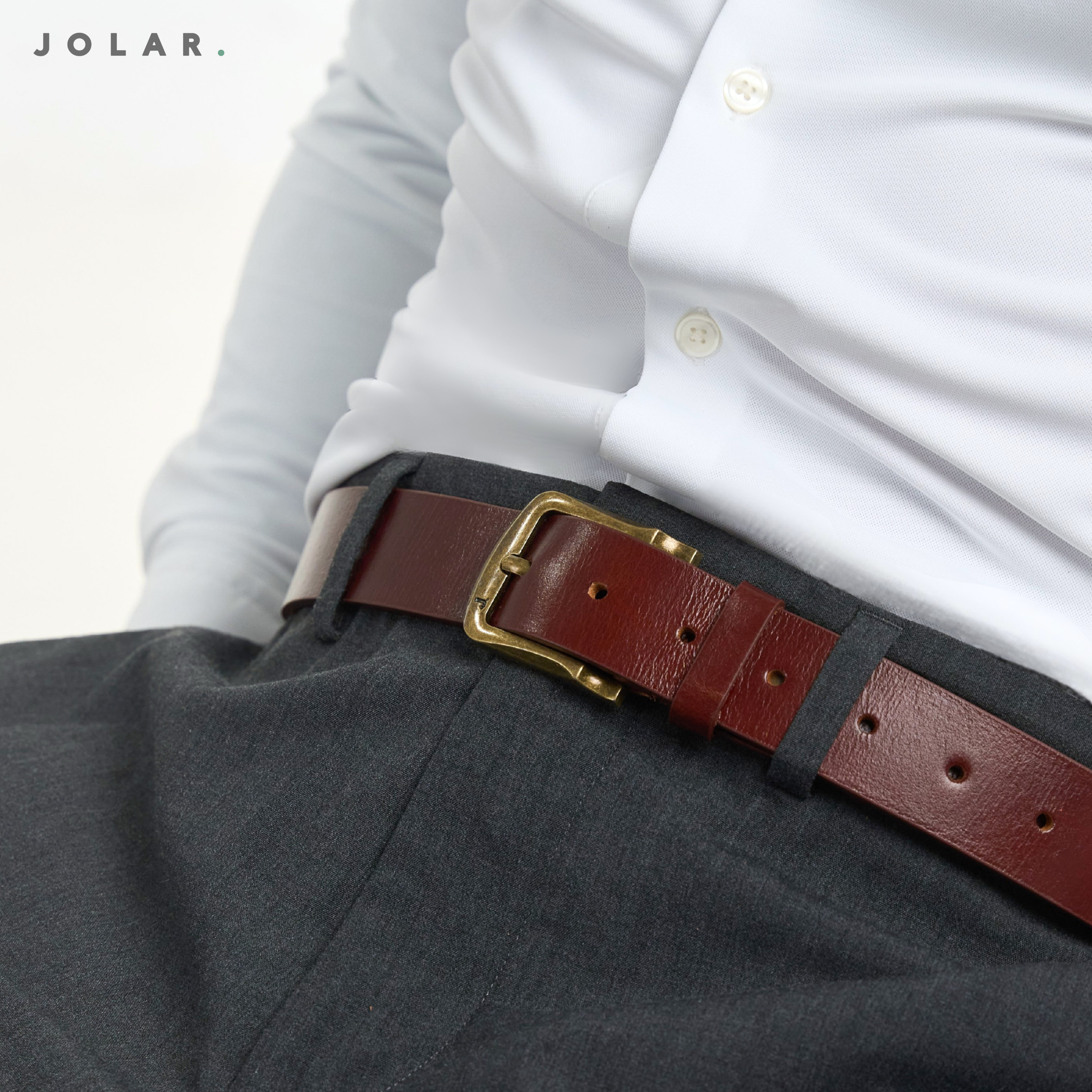 Curea Bărbați Piele Naturală JOLAR, 3.3 cm, Stil Clasic