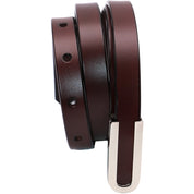 Curea dama, subtire, model clasic, piele naturala, ROCS BZ-07