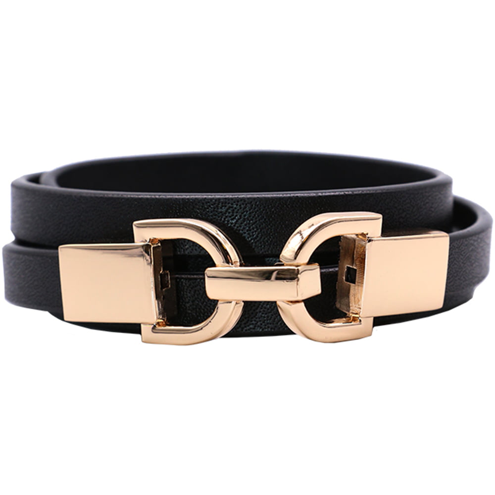 Curea dama, subtire, marime ajustabila, model clasic, piele naturala, ROCS, BZ-08