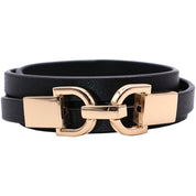 Curea dama, subtire, marime ajustabila, model clasic, piele naturala, ROCS, BZ-08