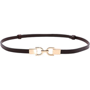 Curea dama, subtire, marime ajustabila, model clasic, piele naturala, ROCS, BZ-08