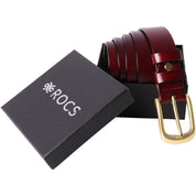 Curea dama, ROCS, piele naturala, model clasic, fara cusuturi, BZ-22
