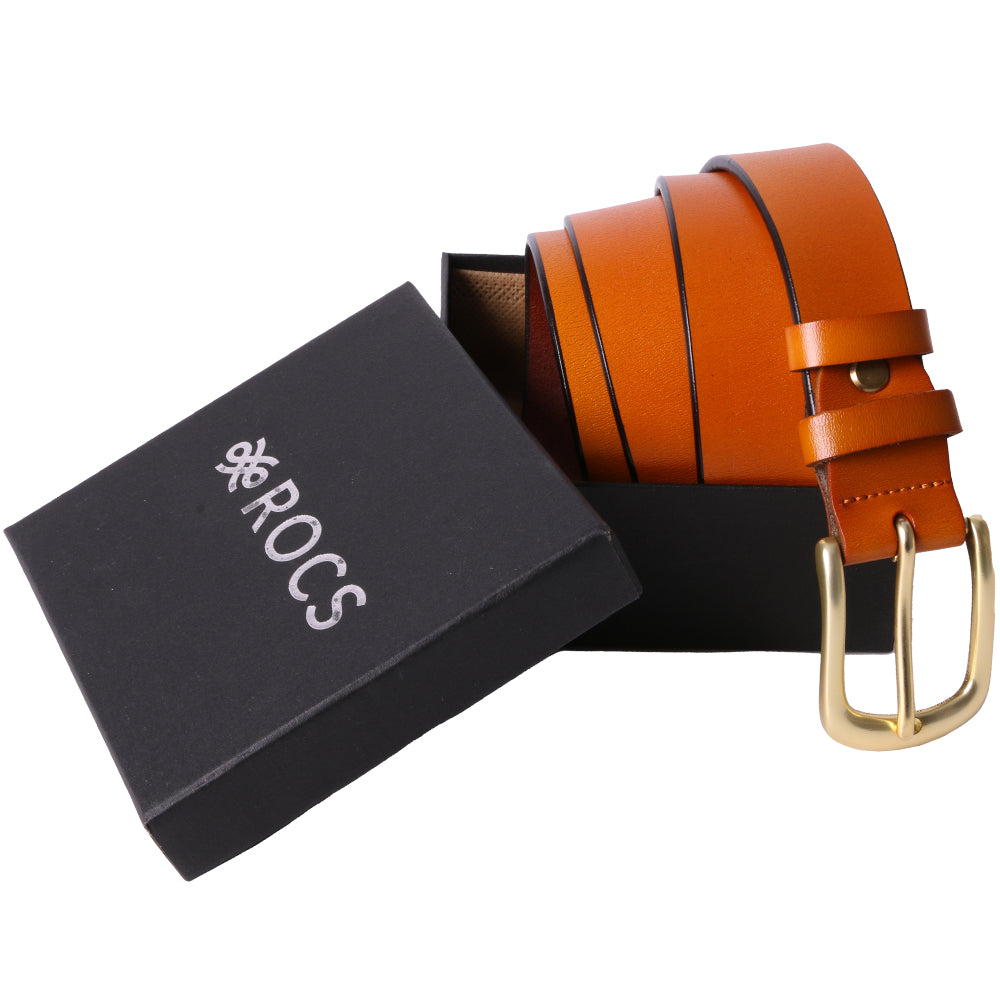 Curea dama, ROCS, piele naturala, model clasic, fara cusuturi, BZ-22