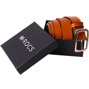Curea dama, ROCS, piele naturala, model clasic, fara cusaturi, BZ-24