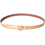 Curea dama, ROCS, piele naturala cu aspect lacuit, model subtire BZ-28