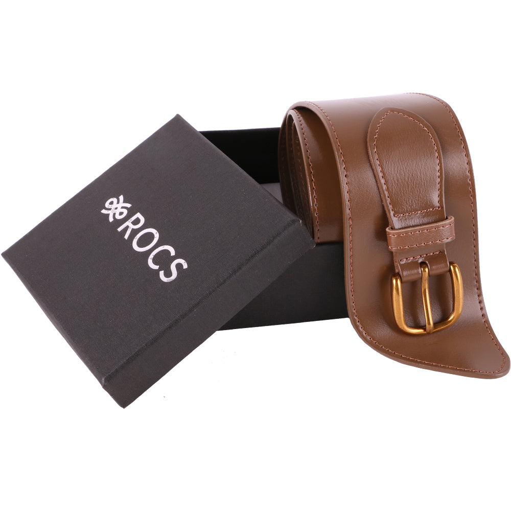 Curea dama, de tip brau, piele naturala, catarama clasica, ROCS, BZ-42