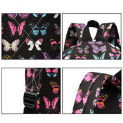 Rucsac casual pentru adolescenti, cu print fluturi, Miss Lulu E1401B