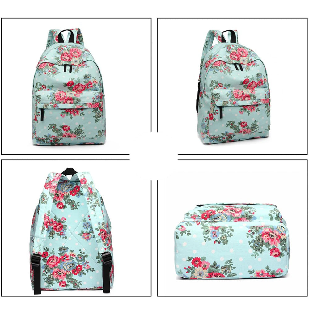 Rucsac casual pentru dama, cu print flori, Miss Lulu E1401F