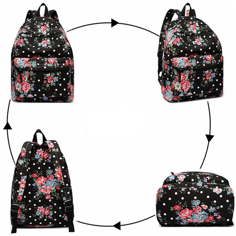 Rucsac casual pentru dama, cu print flori, Miss Lulu E1401F