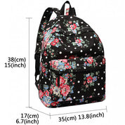 Rucsac casual pentru dama, cu print flori, Miss Lulu E1401F