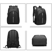 Rucsac casual unisex, cu benzi reflectorizante, port USB, rezistent la stropii de apa KONO E1972