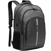 Rucsac casual unisex, cu benzi reflectorizante, port USB, rezistent la stropii de apa KONO E1972