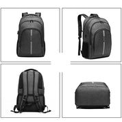 Rucsac casual unisex, cu benzi reflectorizante, port USB, rezistent la stropii de apa KONO E1972