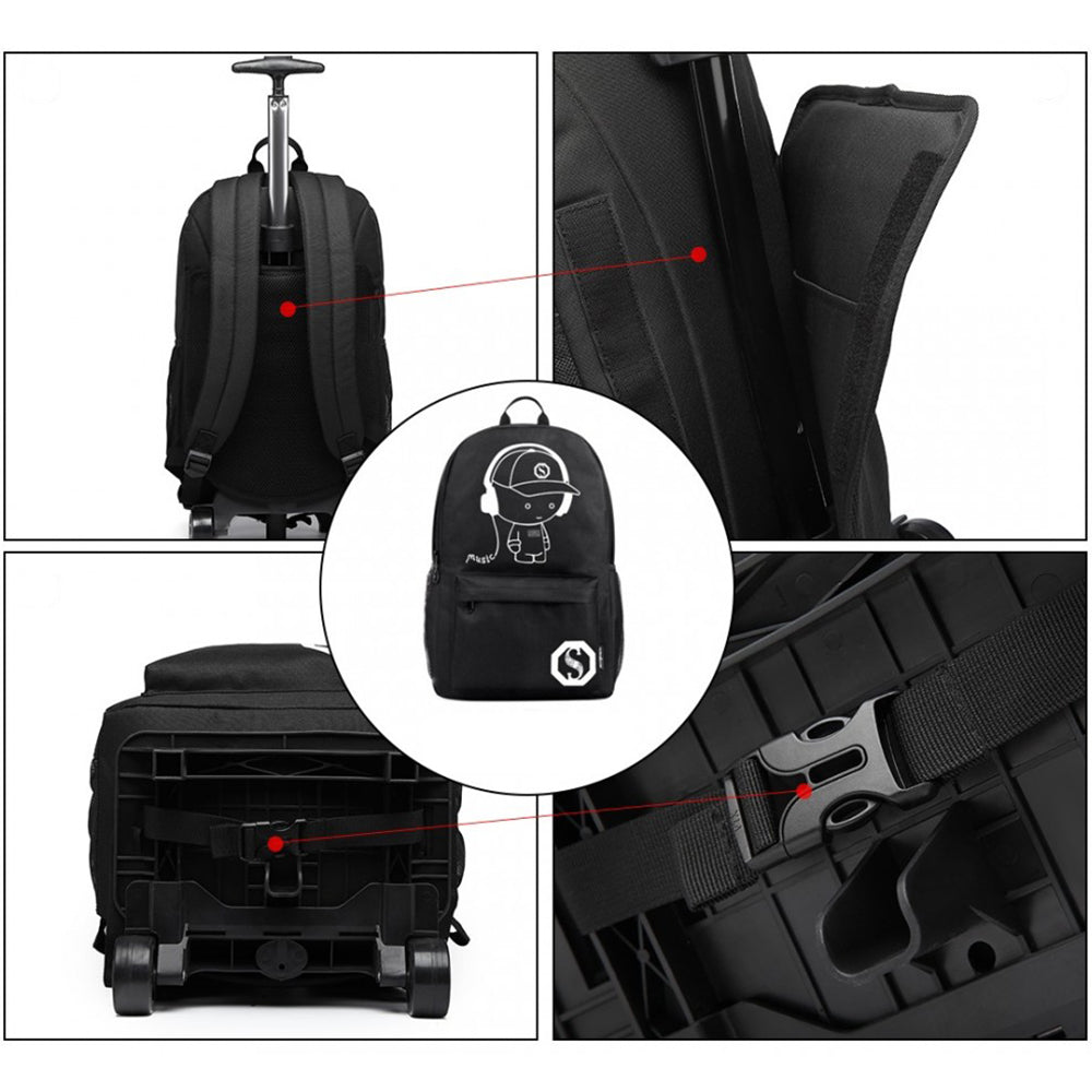 Rucsac Smart pentru copii, waterproof cu elemente reflectorizante, sistem troler KONO E6877