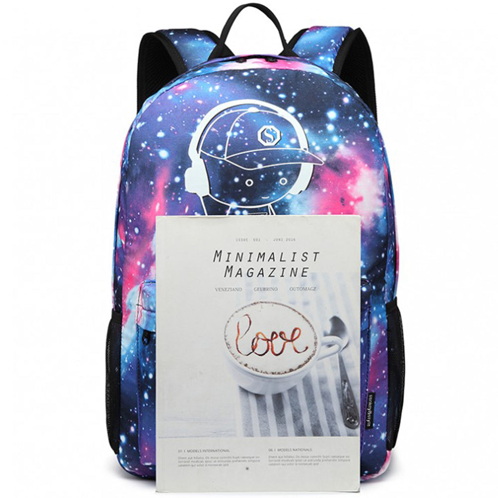 Rucsac dama, print galaxie si element reflectorizant, E6880