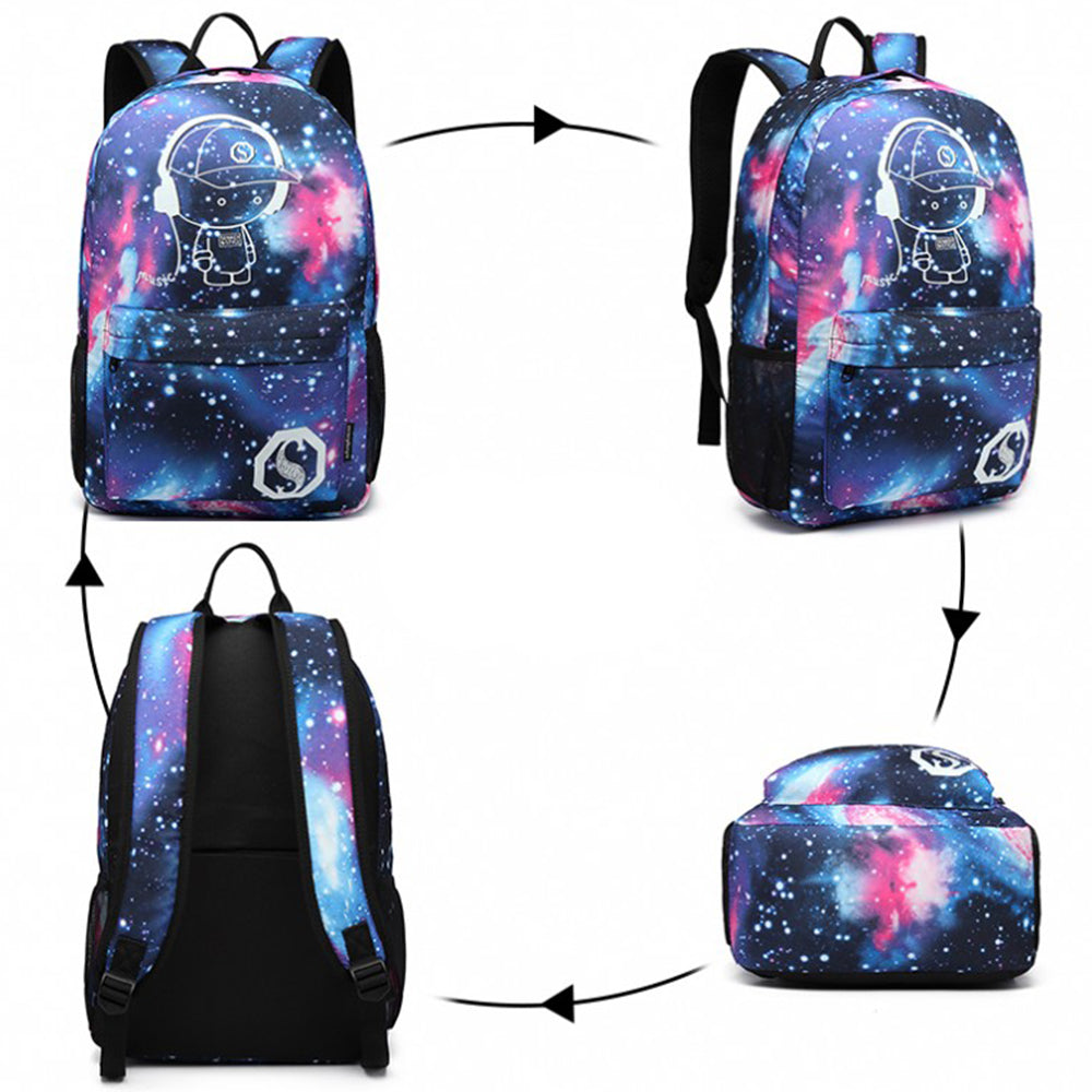 Rucsac dama, print galaxie si element reflectorizant, E6880