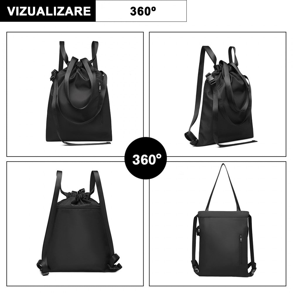 Rucsac casual pentru dama, inchidere cu snur din nylon, rezistent la stropi  Miss Lulu E6912