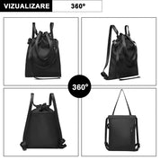 Rucsac casual pentru dama, inchidere cu snur din nylon, rezistent la stropi  Miss Lulu E6912