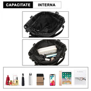 Rucsac casual pentru dama, inchidere cu snur din nylon, rezistent la stropi  Miss Lulu E6912