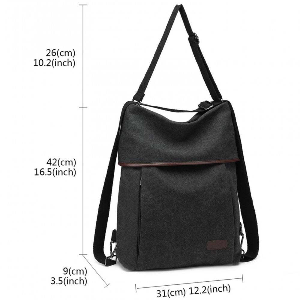 Geanta dama, tip rucsac, stil casual, de umar din panza, KONO EB2041
