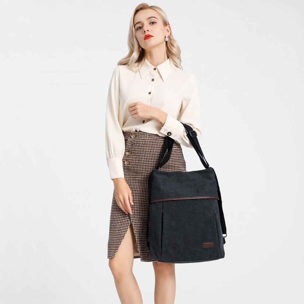 Geanta dama, tip rucsac, stil casual, de umar din panza, KONO EB2041