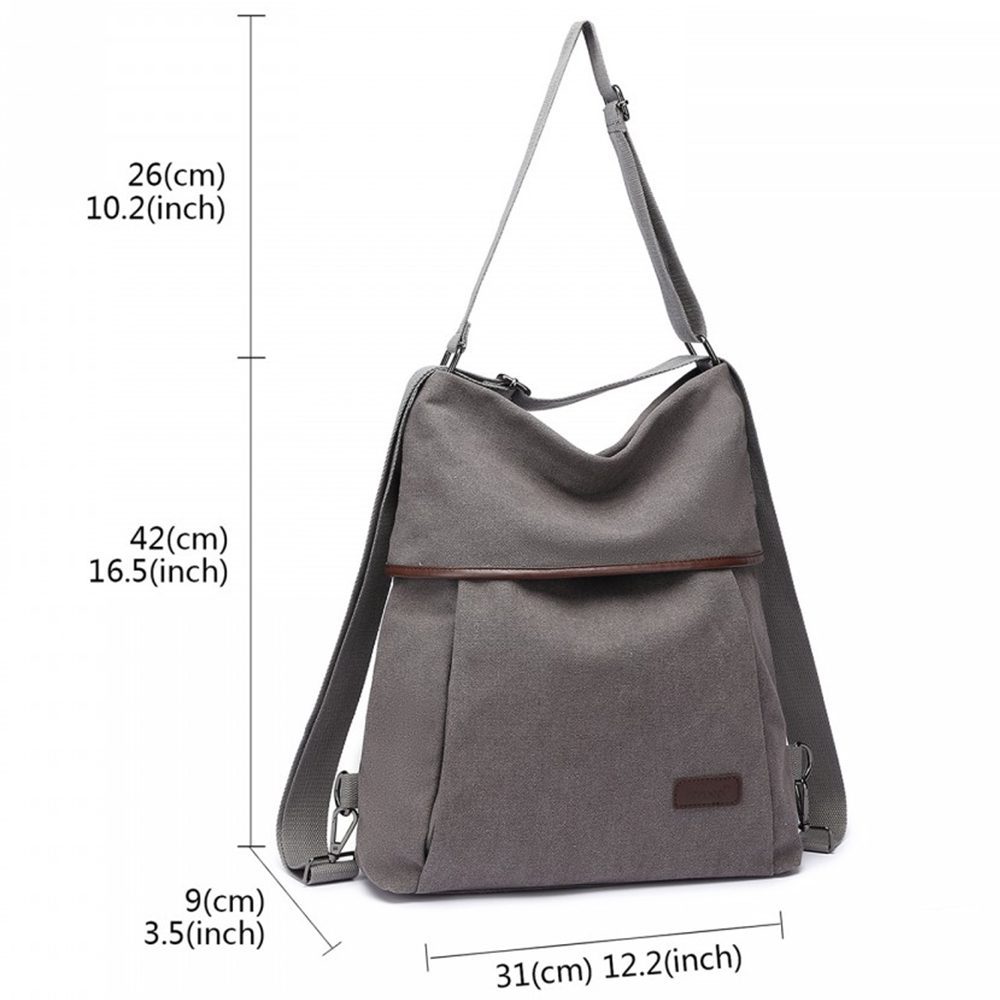 Geanta dama, tip rucsac, stil casual, de umar din panza, KONO EB2041
