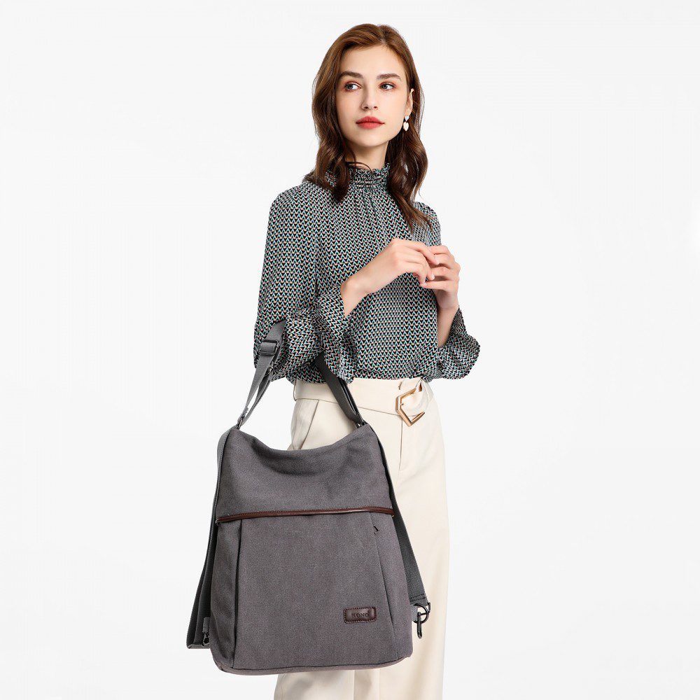 Geanta dama, tip rucsac, stil casual, de umar din panza, KONO EB2041