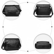 Geanta barbati, stil messenger compartiment mare, din piele ecologica, buzunar frontal KONO EB2127