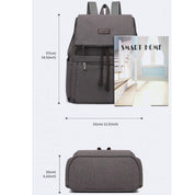 Rucsac casual pentru dame, din panza, compartiment mare cu buzunare interioare, KONO EB2233